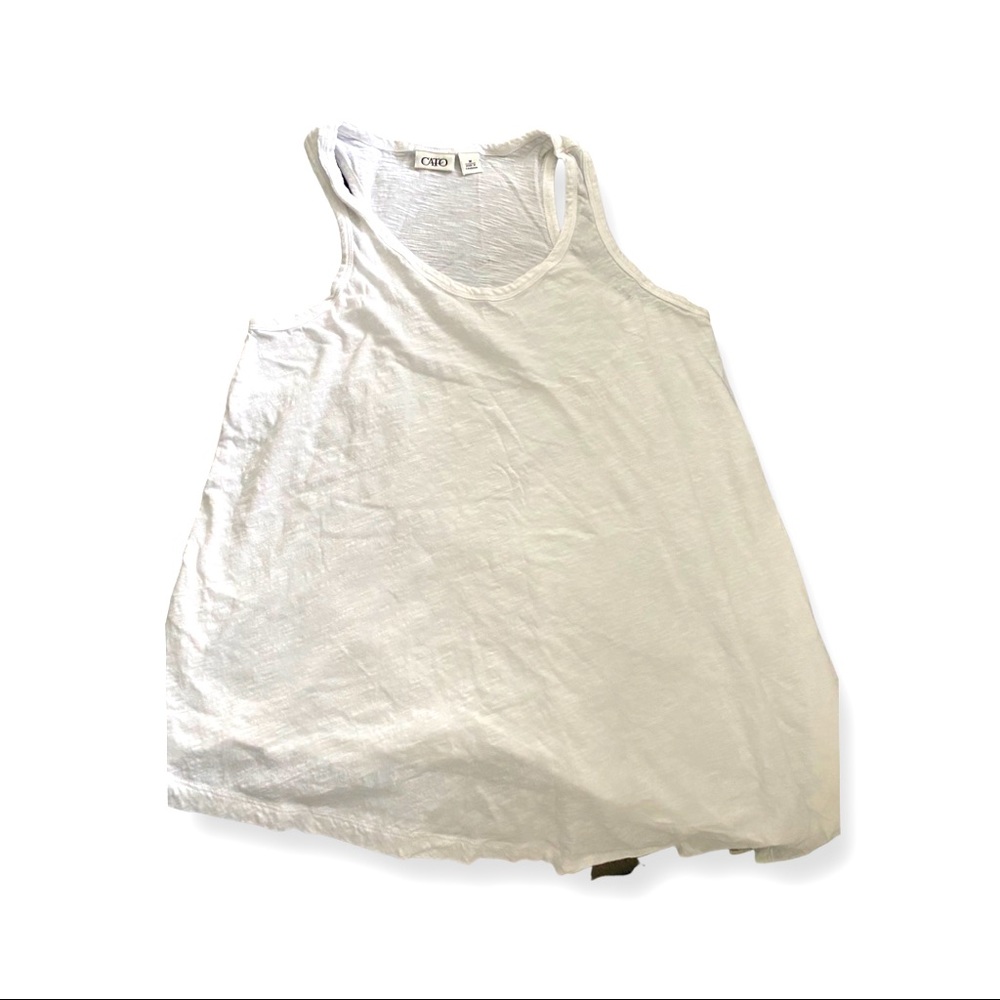 CATO White Long Half & Short Half Shirt